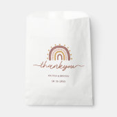 Danke Boho Rainbow Gastgeschenk Hochzeit Bag Geschenktütchen (Vorderseite)
