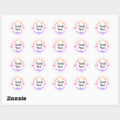 Danke! Boho Rainbow Wreath Round Aufkleber (Blatt)