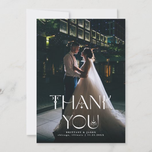 Danke Boho Wedding Vertical Foto (Vorderseite)