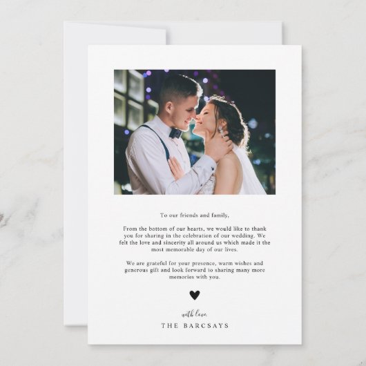 Danke Boho Wedding Vertical Foto (Rückseite)