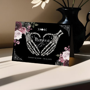 Danke Boo Gothic Skeletthände Herz Baby Shower