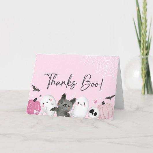 Danke Boo! Halloween Dankeskarte (Vorderseite)