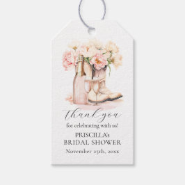 Danke Boots Bubbly Western Peony BRAUTPARTY Geschenkanhänger