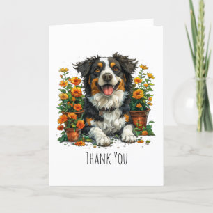 Danke Border Collie in Blume