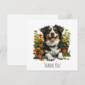 Danke Border Collie in Blume (Vorne/Hinten)