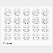 Danke, Botanisches Brautparty Stickers (Blatt)