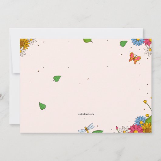 Danke Bouquet Card (Rückseite)