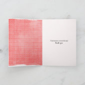 Danke Bow für Gingham Karte (Innenseite)