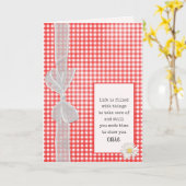 Danke Bow für Gingham Karte (Gelbe Blume)