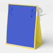 danke Box mit Bogen in blau und gelb Geschenkschachtel (Rückseite)