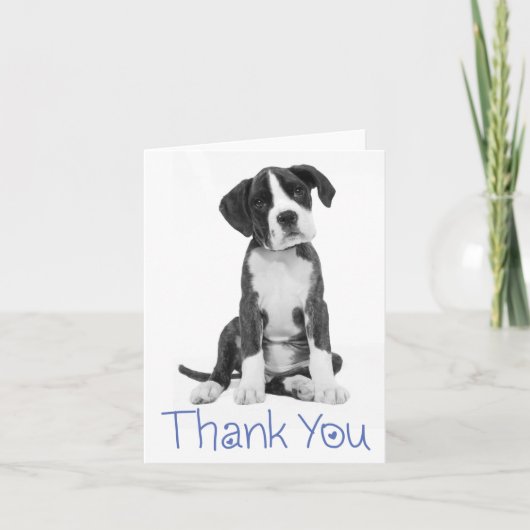 Danke Boxer Puppy Dog Notecard (Vorderseite)