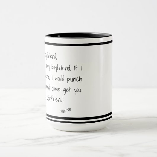 Danke Boyfriend Tasse (Zentrum)