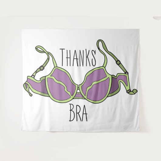 Danke Bra Wandteppich (Vorderseite (Horizontal))