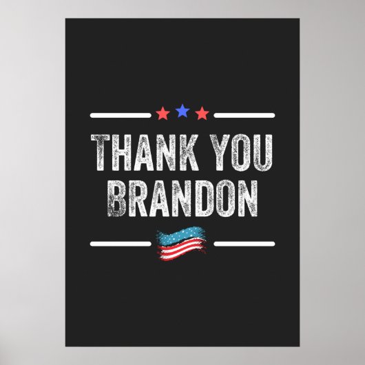 Danke Brandon Poster (Vorne)