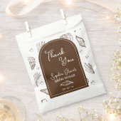 Danke Braune Muscheln Kritzeleien Geschenktütchen (Ausgeschnitten)