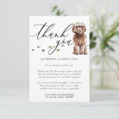 Danke Brauner Cavapoo-Welpe Hochzeit Begleitkarte (Stehend Vorderseite)