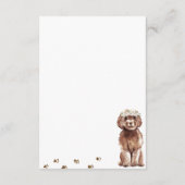 Danke Brauner Cavapoo-Welpe Hochzeit Begleitkarte (Rückseite)