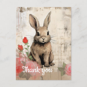 Danke brauner Hase 16 Postkarte