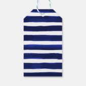 Danke Brautparty Pink Blume Navy Strips Geschenkanhänger (Rückseite)