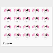Danke Brautparty Sticker Bride Groom Pink (Blatt)
