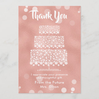 Danke Brautparty Wedding Cake Rose Gold