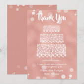 Danke Brautparty Wedding Cake Rose Gold (Vorne/Hinten)