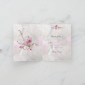 Danke Brautparty-weißes rosa mit Blumenkorsett (Innenseite)