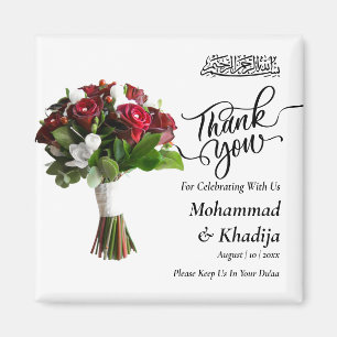 Danke Brautstrauß Blumen Nikah Walima Magnet