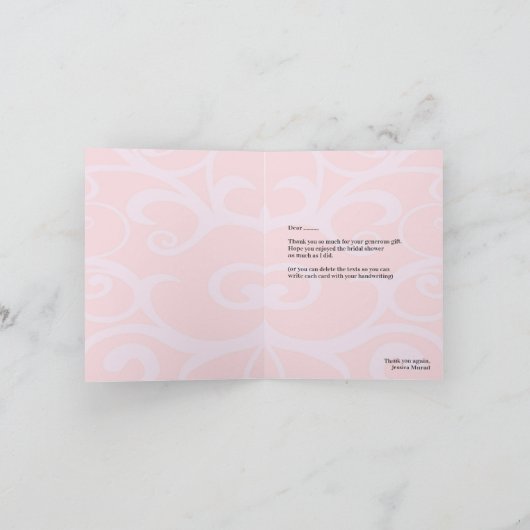 Danke Bridal Duwer Einladung (Innenseite)