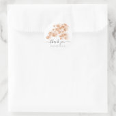 Danke Bridal Sweet16. Floral White Glitzer Runder Aufkleber (Tasche)