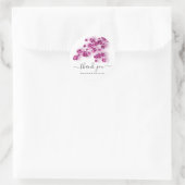 Danke Bridal Sweet16th Floral Glitzer White Runder Aufkleber (Tasche)