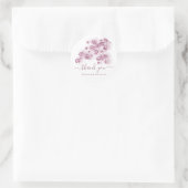 Danke Bridal Sweet16th Floral White Rose Eucalipt Runder Aufkleber (Tasche)