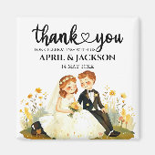 Danke, Bride Groom Ilustration Magnet (Vorne)
