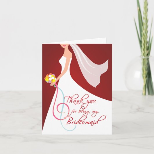 Danke Bridesmaid - Burgundy Red (Vorderseite)