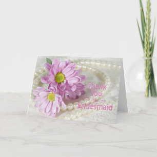 Danke, Bridesmaid-Karte mit Gänseblümchen Dankeskarte