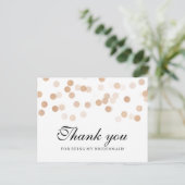 Danke Bridesmaid Kupfer Foil Glitzer Lights Postkarte (Stehend Vorderseite)