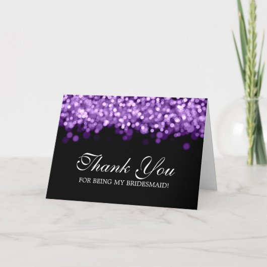Danke Bridesmaid Lila Lights (Vorderseite)