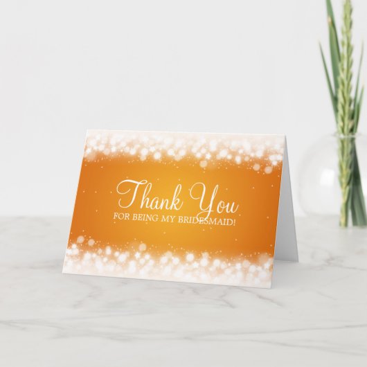 Danke Bridesmaid Magic Sparkle Orange (Vorderseite)