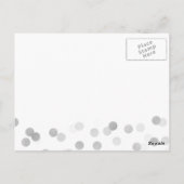 Danke Bridesmaid Silver Foil Glitzer Lights Postkarte (Rückseite)