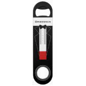 Danke Bridesman Tuxedo Wedding Bottle Opener Speed Flaschenöffner (Vorderseite)