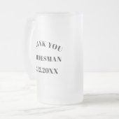 Danke Bridesman Wedding Bierglas Mattglas Bierglas (Vorderseite Links)