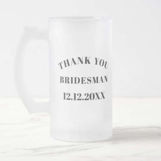 Danke Bridesman Wedding Bierglas Mattglas Bierglas (Links)
