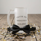 Danke Bridesman Wedding Bierglas Mattglas Bierglas