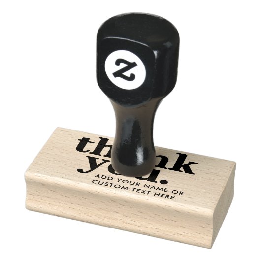 Danke Briefmarke | Retro Typografie Gummistempel (Stempel)