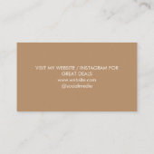 Danke Brown Discount Heart Visitenkarte (Rückseite)