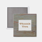 Danke Brown Gray Striped Onyx Wertschätzung Magnet (Vorderseite/Rückseite)