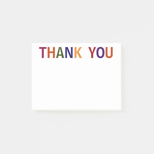Danke Bunt 4 x 3 Post-it Klebezettel (Vorderseite)