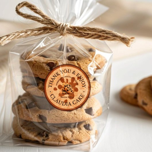 Danke Business Food Runder Aufkleber