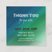 Danke | Business Logo Modern Ombre Rabattkarte (Rückseite)
