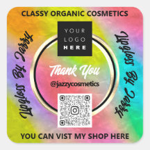 Danke Business QR-Logo-Rainbow Holographic